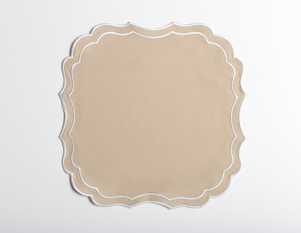 BEIGE | EMBROIDERED PLACEMAT - 1 SET