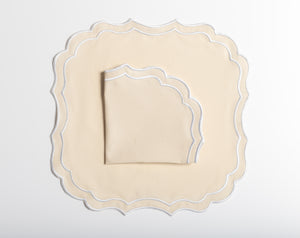 CREAM| EMBROIDERED PLACEMAT - 1 SET