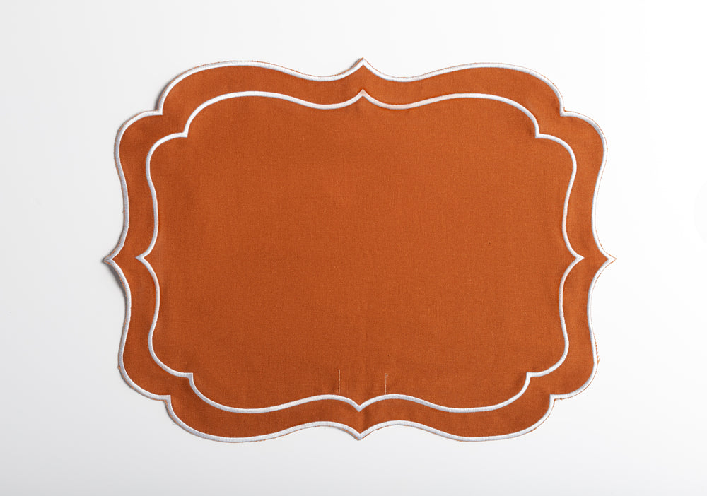 BURNT ORANGE | EMBROIDERED PLACEMAT - 1 SET