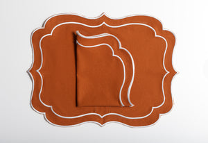 BURNT ORANGE | EMBROIDERED PLACEMAT - 1 SET