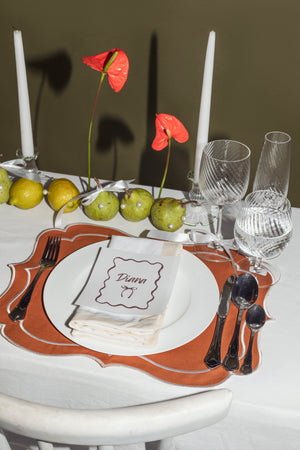 BURNT ORANGE | EMBROIDERED PLACEMAT - 1 SET