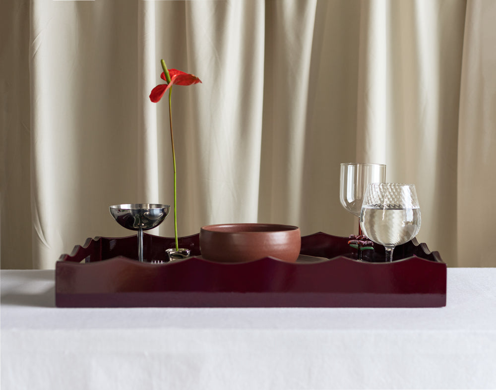 DEEP BURGUNDY | LACQUER TRAY