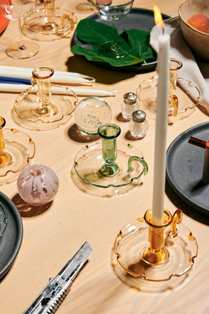 AMBER | CANDLESTICK HOLDER